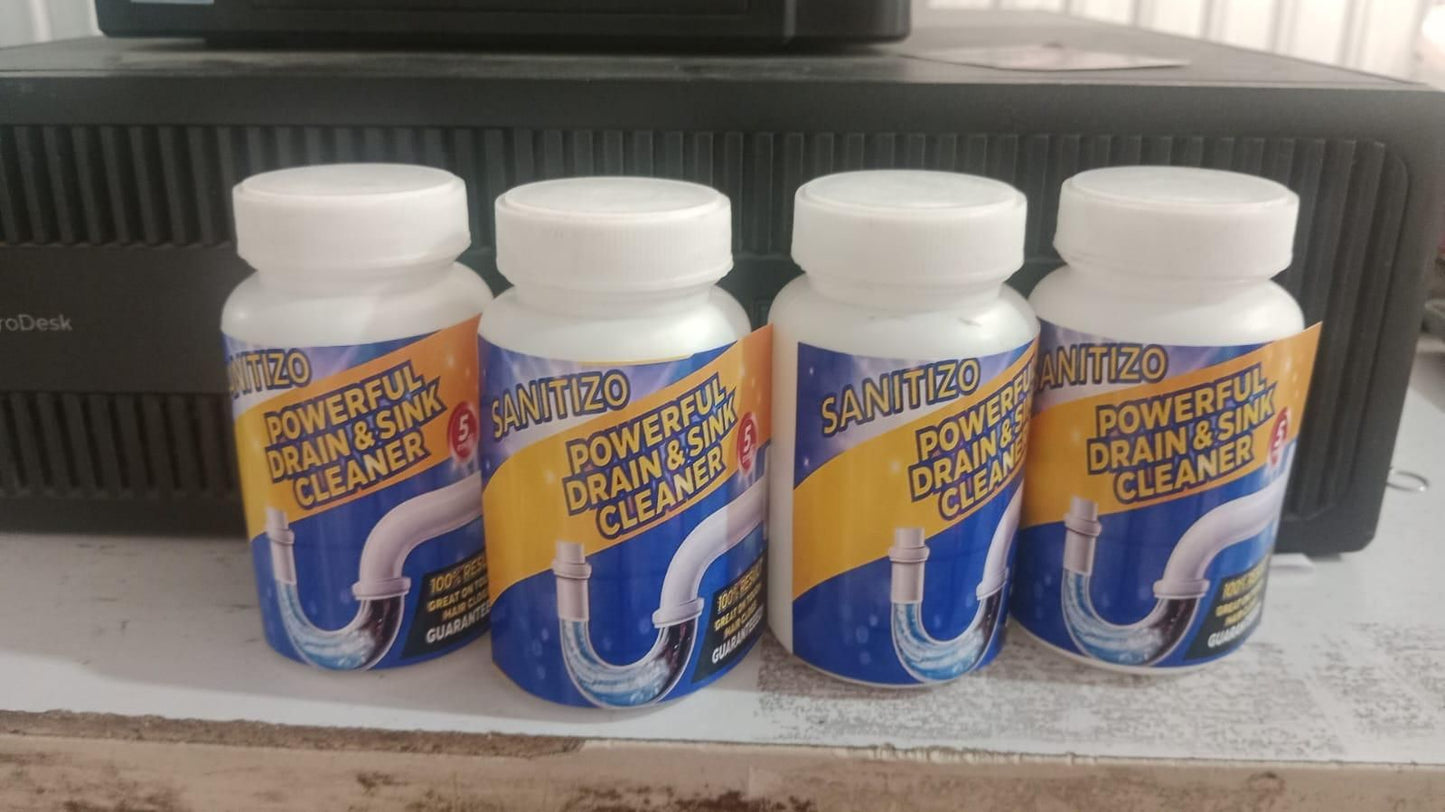Sanitizo Powerful Drain & Sink Cleaner Powder 250 gm (Pack of 4)