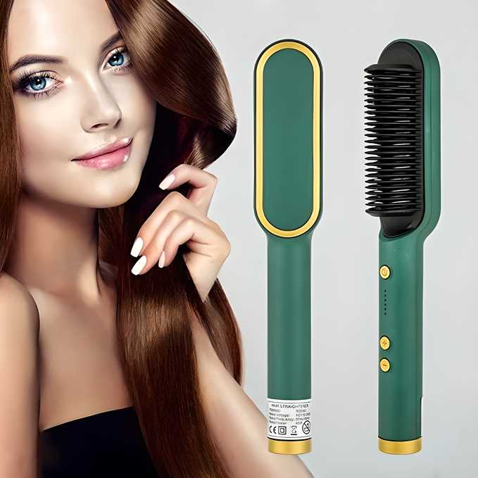 Electric Hair Straightener Comb Brush – Salon Style in Minutes