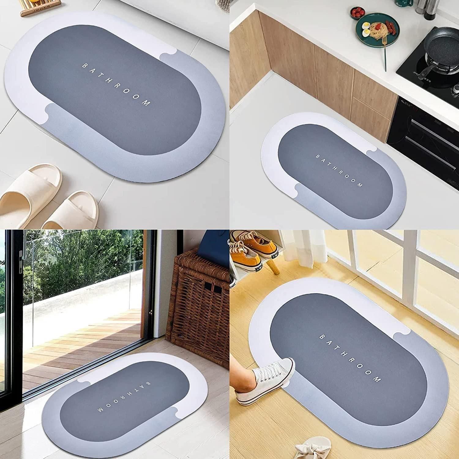 Quick Drying Water Soak Bathroom Mat & Water Absorbent Door Mat, Floor Mat, Doormat (Pack of 2)