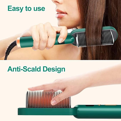 Electric Hair Straightener Comb Brush – Salon Style in Minutes