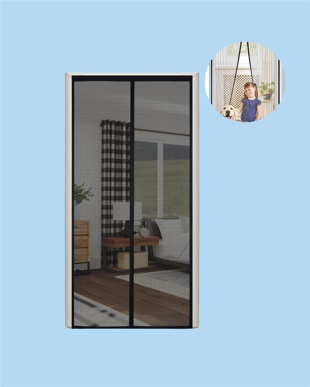 🦟 Magnetic Anti-Mosquito Door Mesh Curtain – Auto Closing Insect Protection Screen