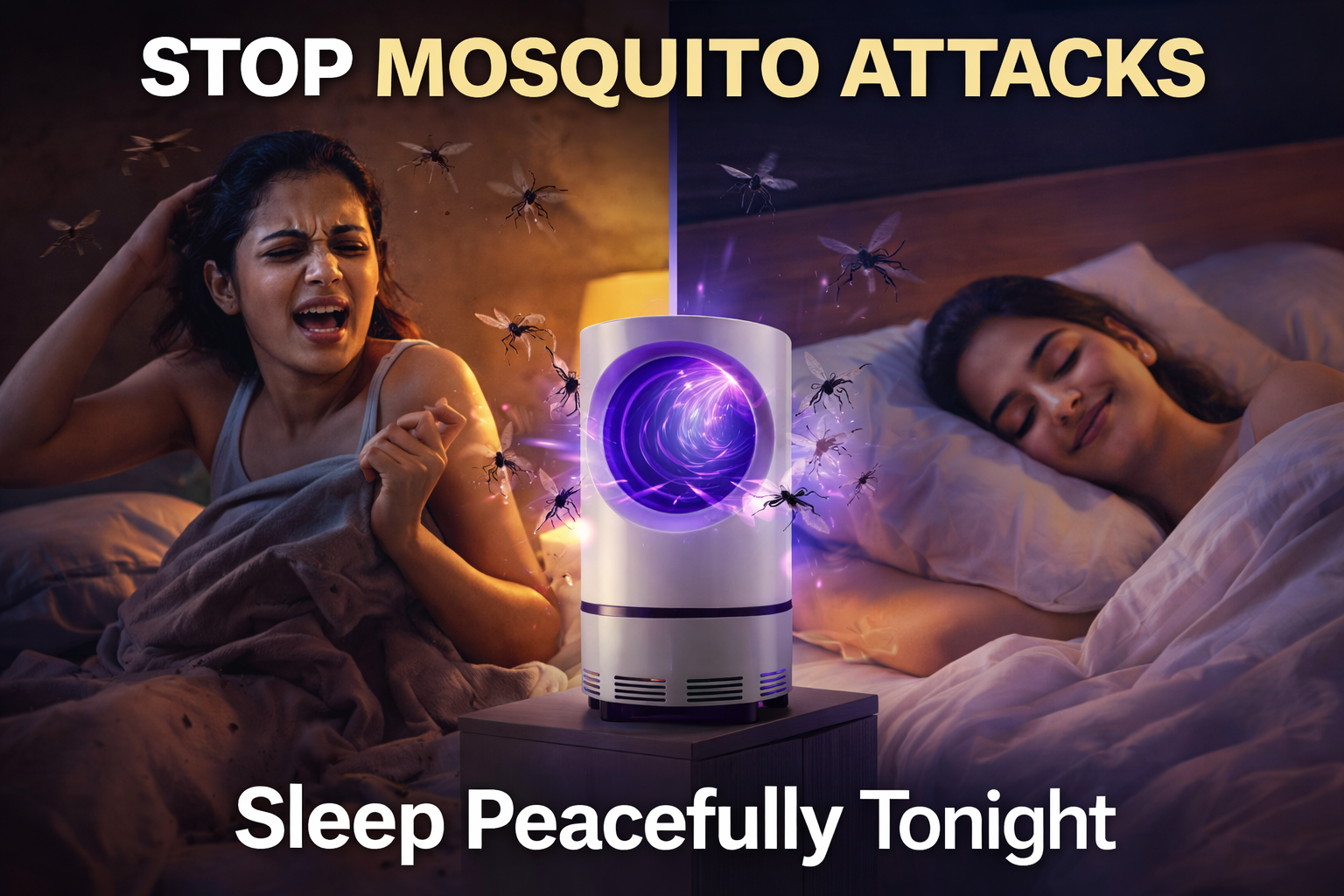 Sleep Without Mosquitoes in Just 1 Night 💤 100% Silent • Chemical-Free • Safe for Kids